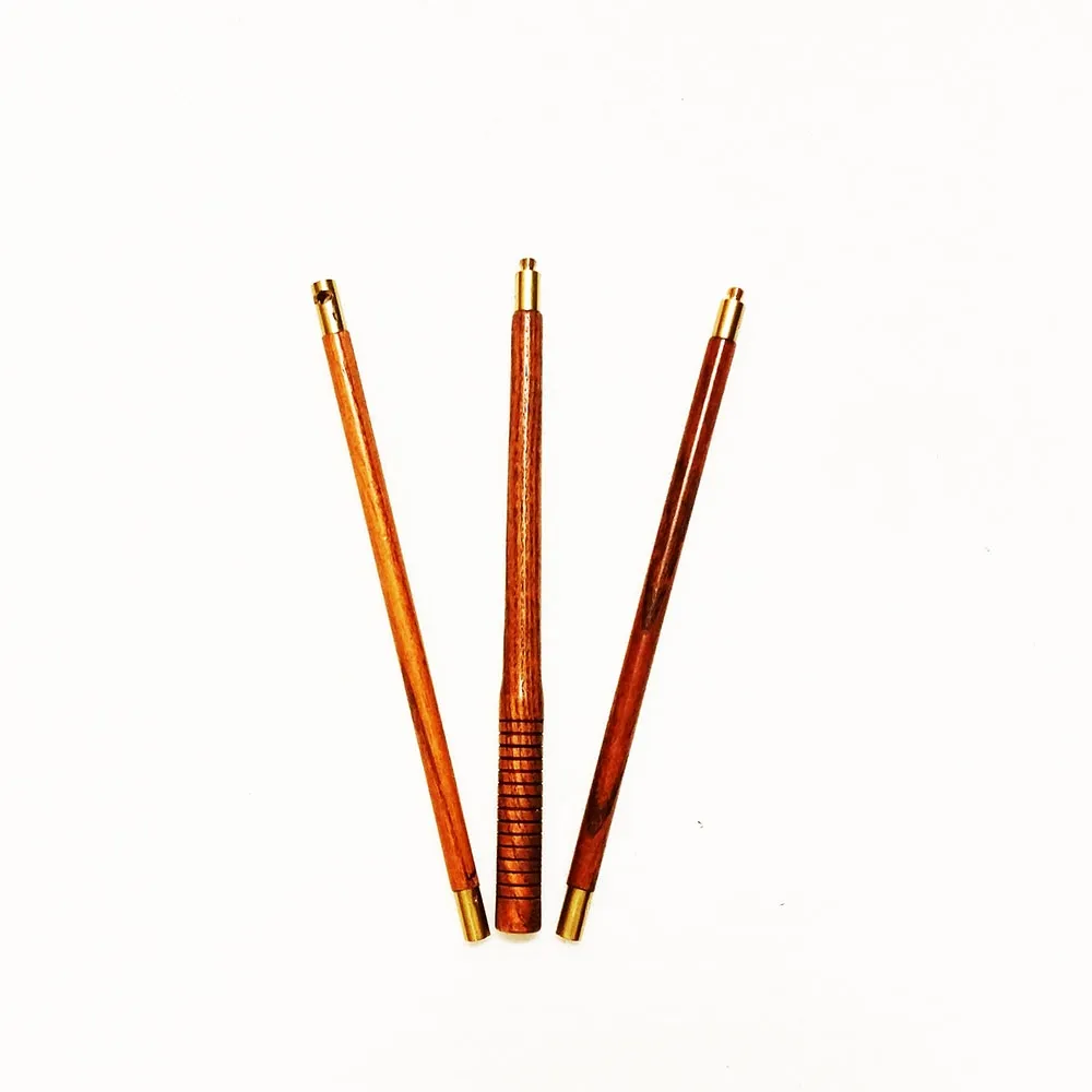 Three pieces wooden rod