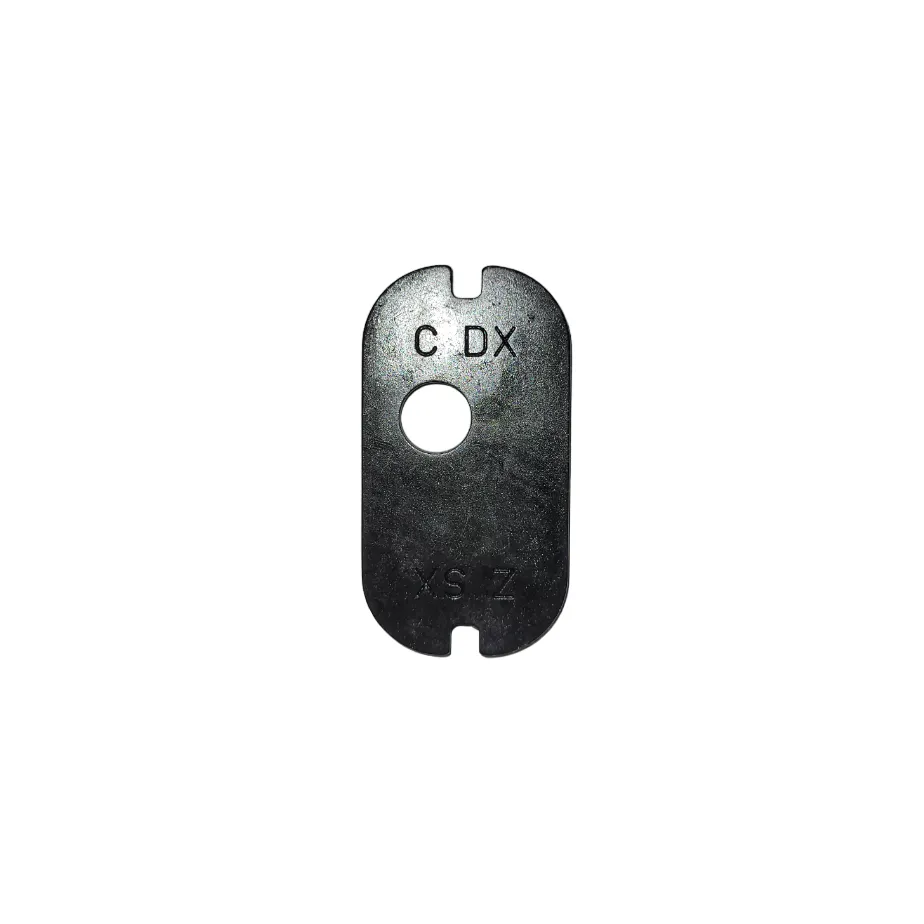 Piastrino serraggio calcio piega 45/60 dx/sx (acciaio)