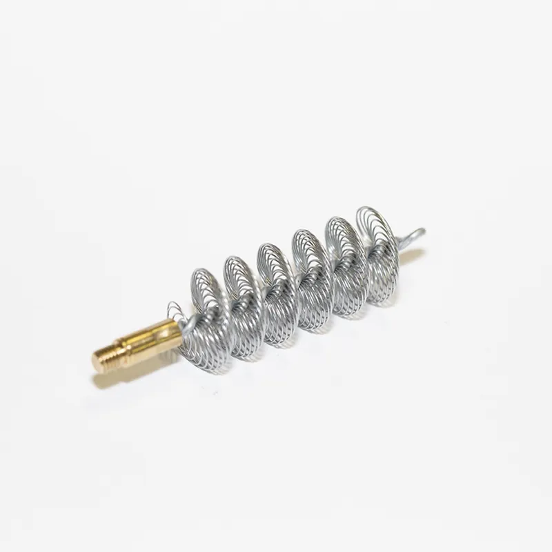 Spiral steel brush for gun