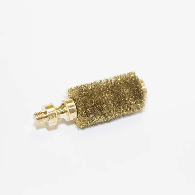 Brass brush with english thread for gun