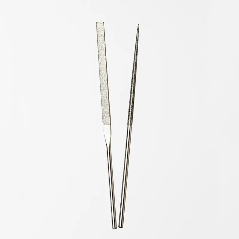 Diamond treated needle file