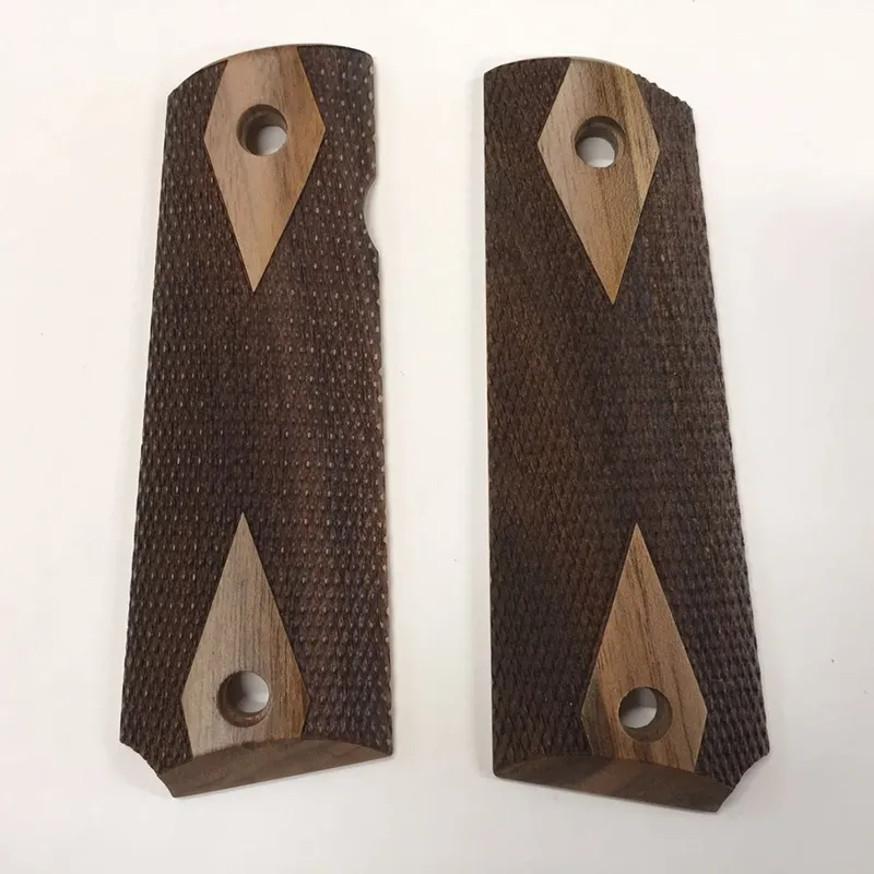 Coppia guance in legno zigrinate per modello Colt 1911