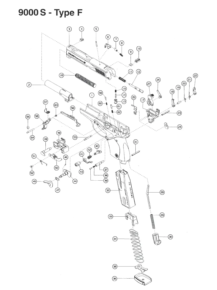 9000 S Type F Cal.Mod. 9mm x 19