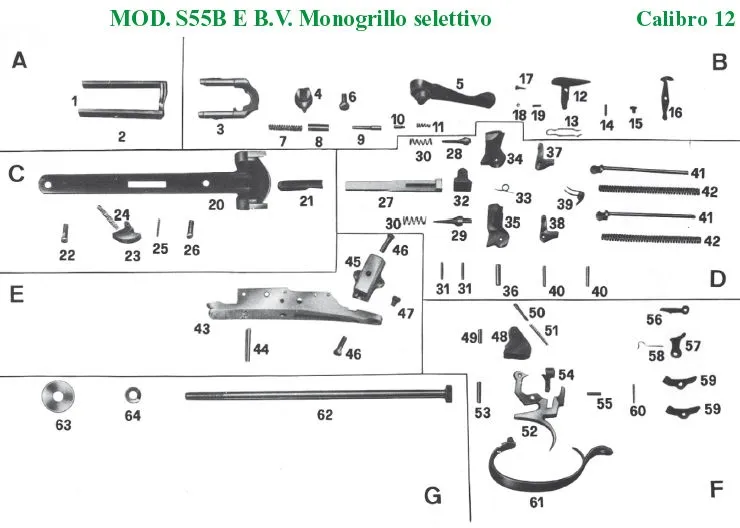 Mod. S55B E B.V. Single Selective Trigger