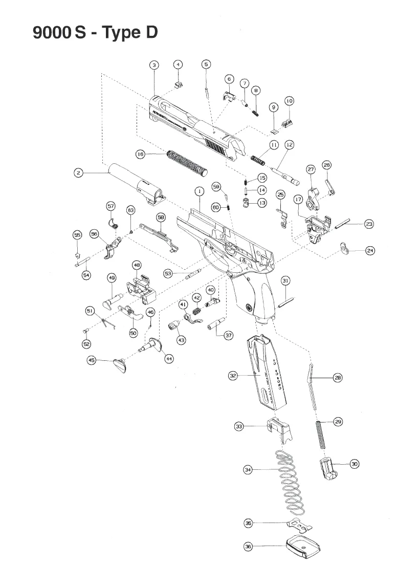 9000 S Type F Cal.Mod. 9mm x 19