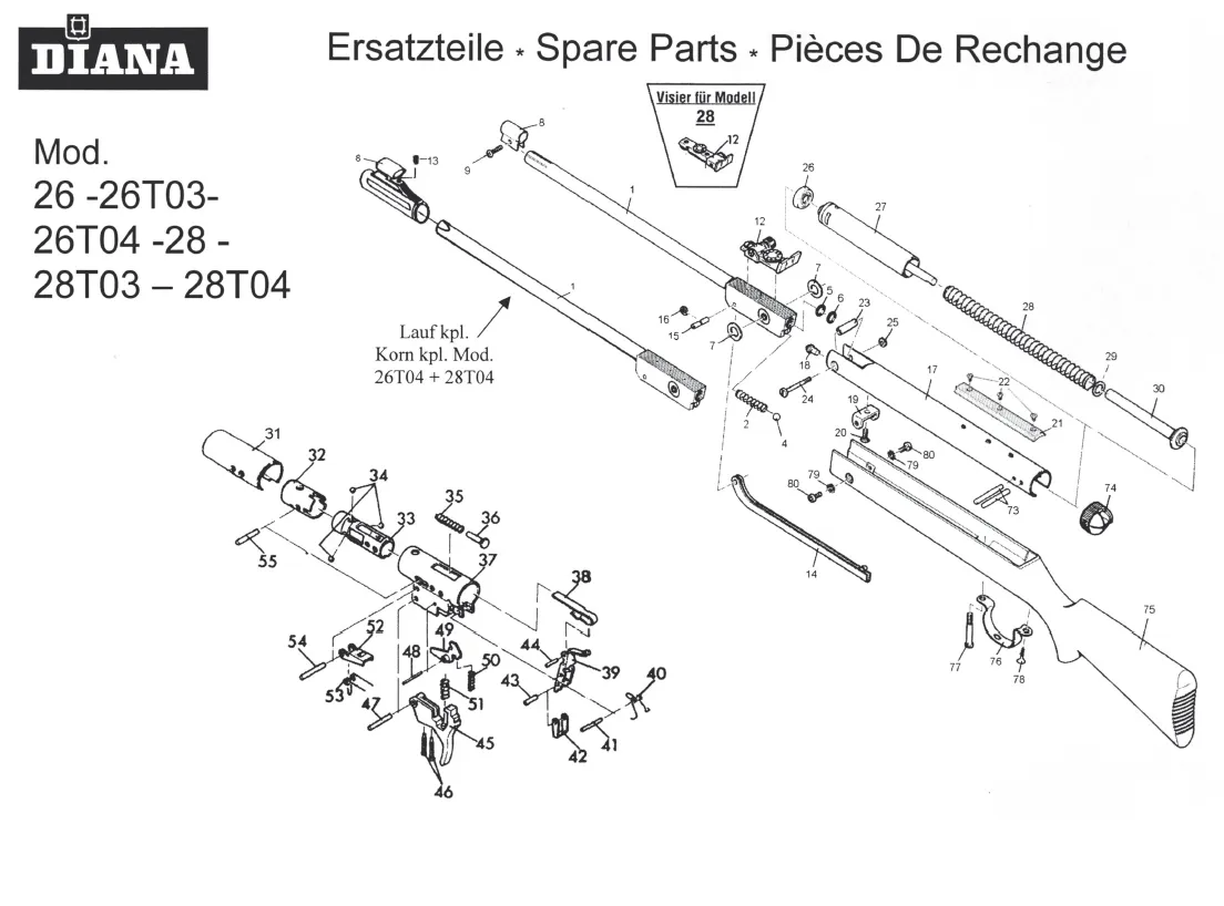 Mod. 26 - 26 T03 - 26 T04 - 28 - 28 T03 - 28 T04